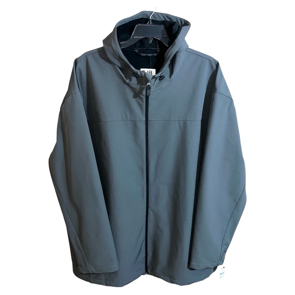 Harbor Bay Jacket Coat Men’s Size 3XLT Charcoal Grey Hooded Bonded Fleece
